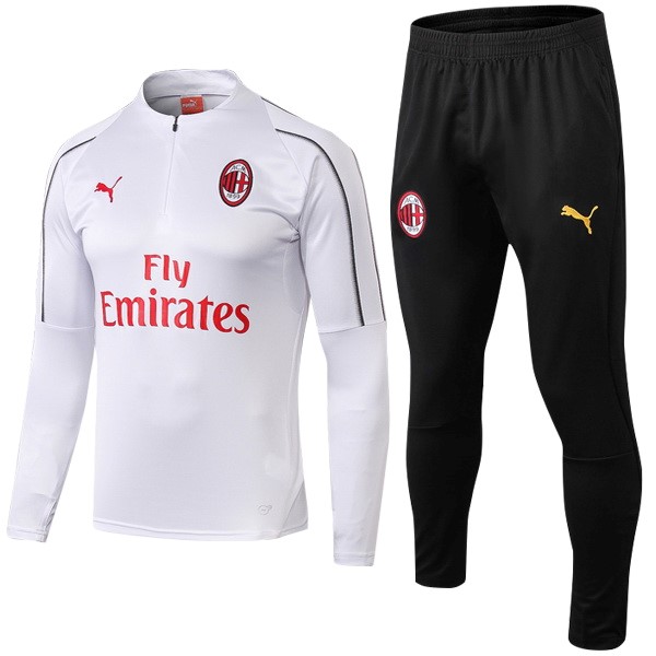 Chandal Niños AC Milan 2018-19 Blanco Negro